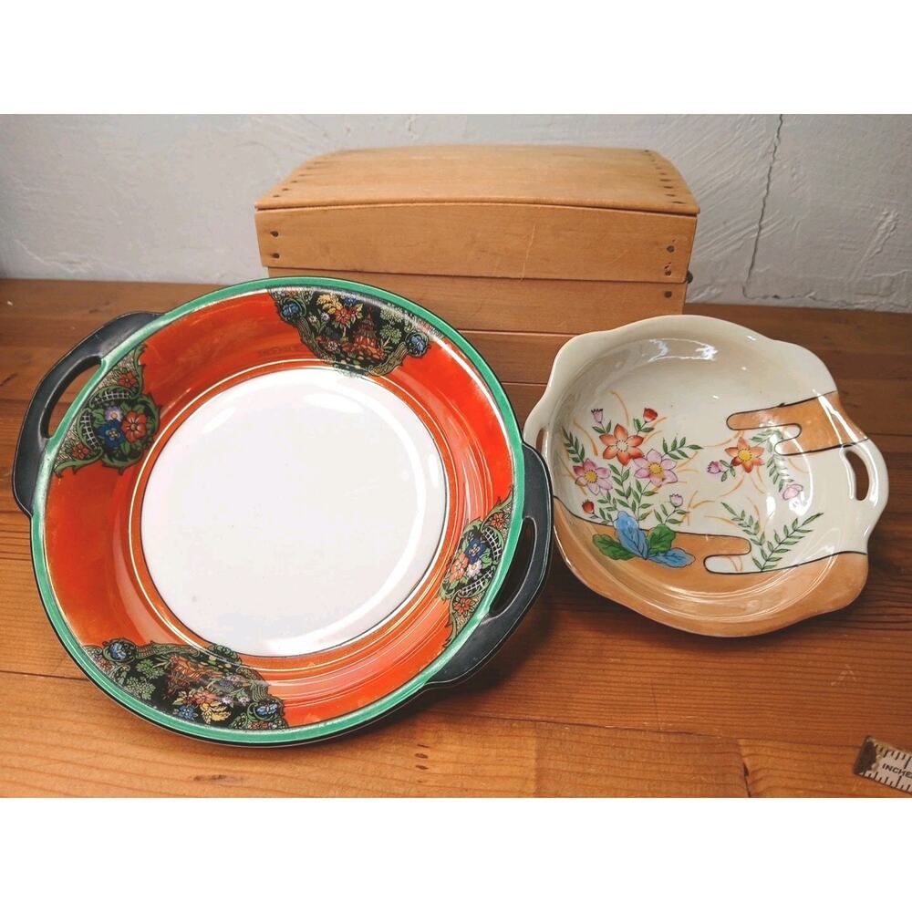 Japan Decor Lusterware Bowl Vintage Noritake Lusterware Handled Dish Deco #18